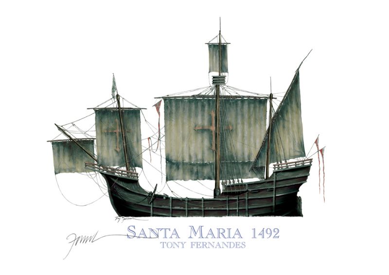 First Day Cover Santa Maria 1492 by Tony Fernandes